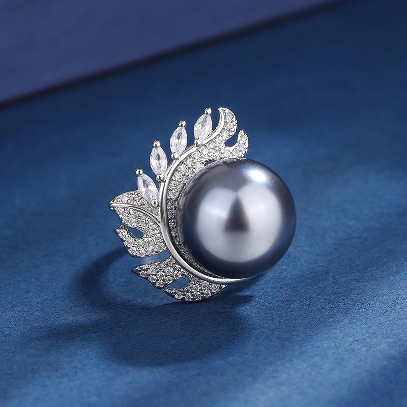 Ювелирные изделия Медное основание Позолота Инкрустация Перламутр Бриллиант Серый Бисер Креативный набор 14 мм 12 мм