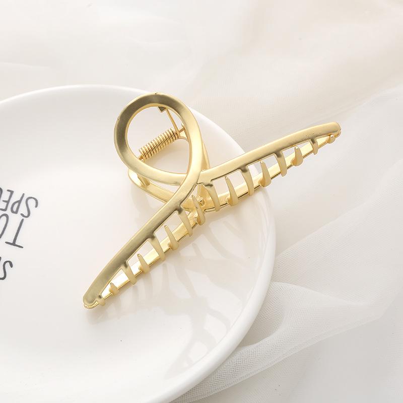 Стильная матовая металлическая заколка-краб в корейском и японском стиле для прически пучок