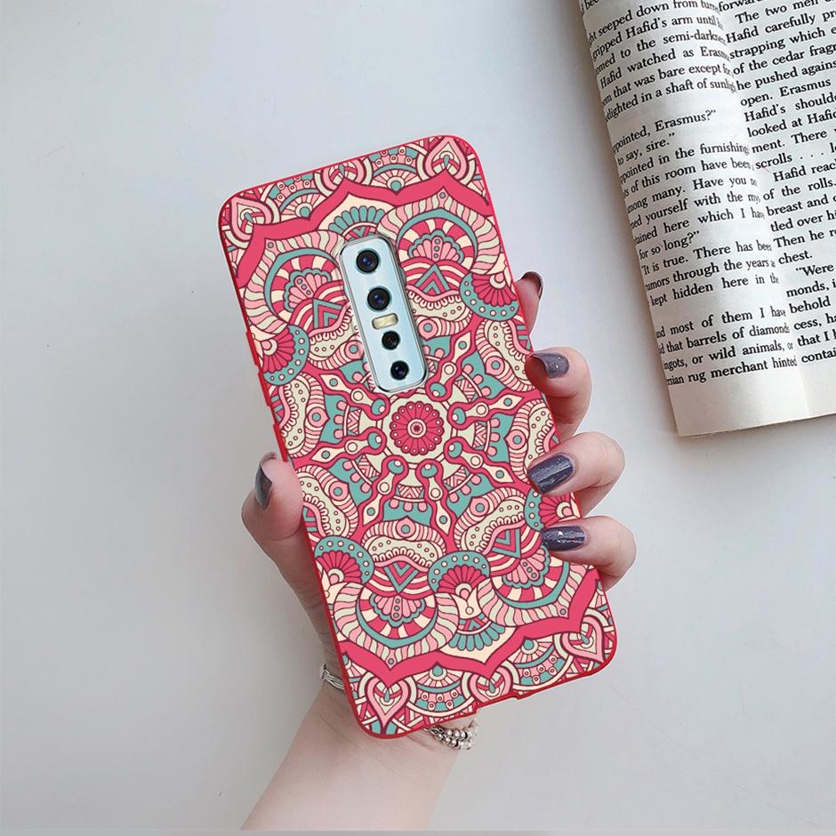 For Vivo V17 Pro Case Cover Vivo 1909 Phone Casing Flower Marble Silicone Shockproof Full Shell for VIVO V17 Pro 1910 Bumper Bag