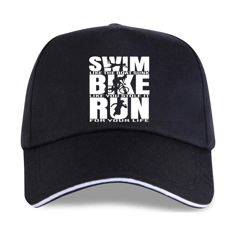 New Cap Hat Triathlon Triathlete Runninger Swimmings Bikings Funny Unisex Summer Baseball Cap Streetwear Cotton Black