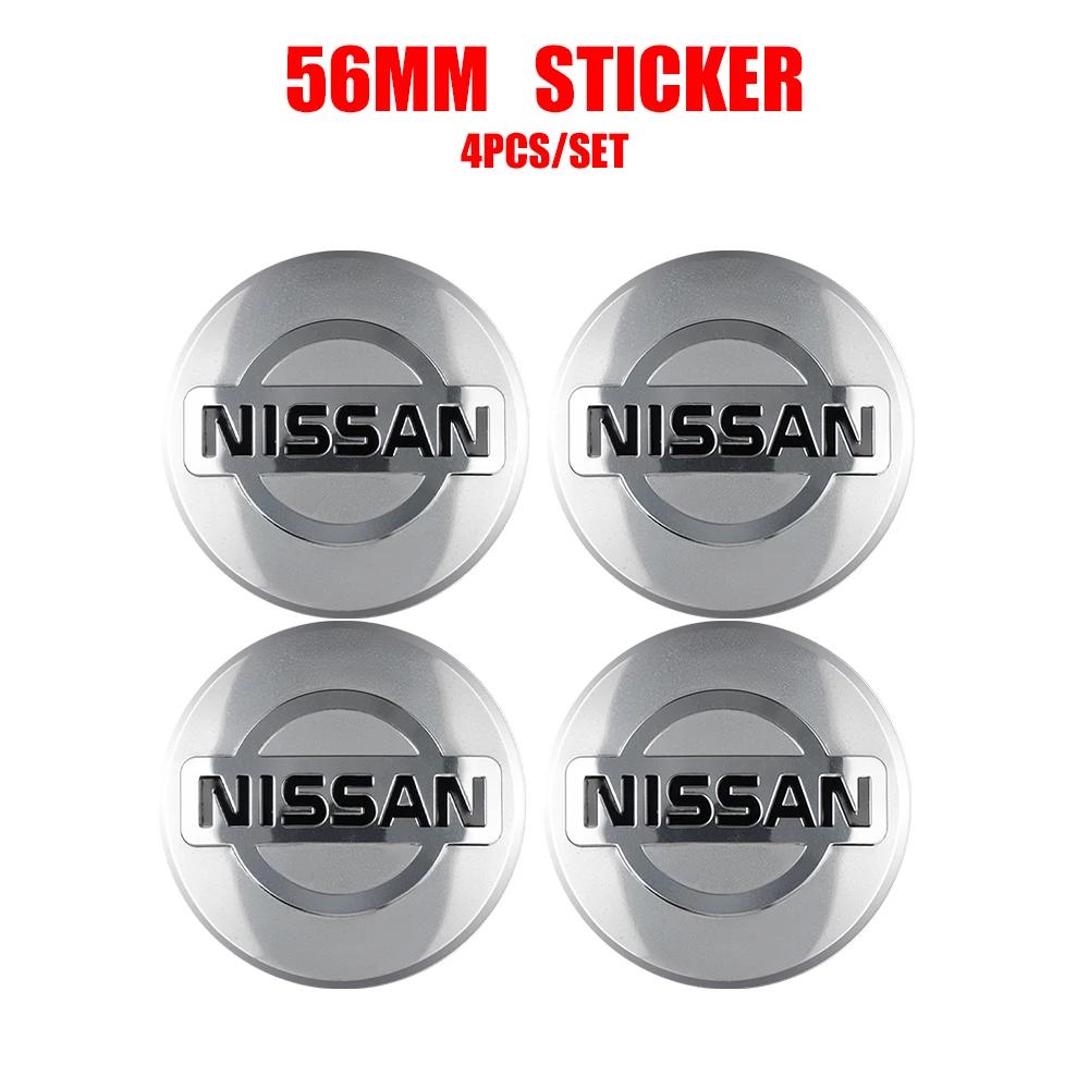 For Nissan ArR44pcs 54/56/60mm Car Wheel Center Hub Cap Stickers Wheel Rims Center Hub Caps For Nissan T32 Tiida Micra Nismo Sentra Patrol Y62