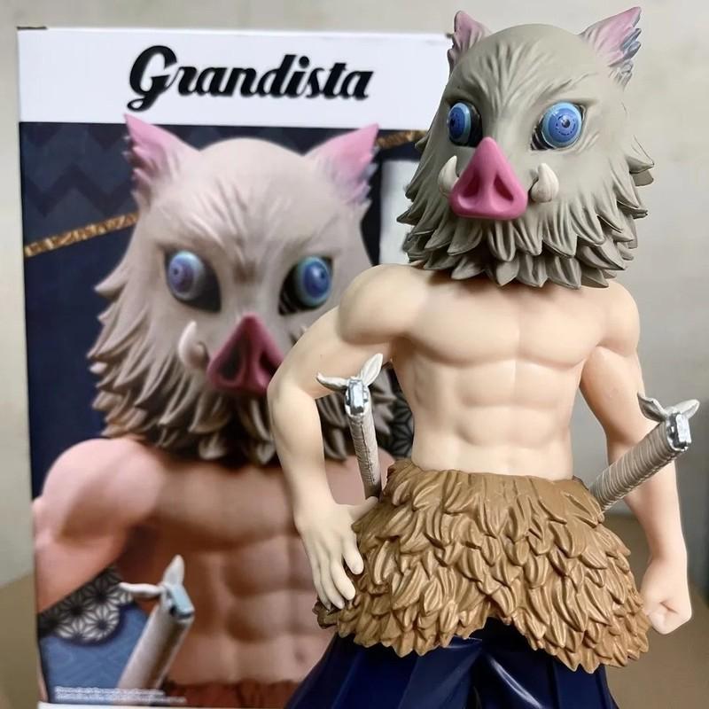 24cm Animation Ghost Blade Ros Series Protagonist Group Large Doll Hand-Made Model Kamado Tanjirou Kamado-Nezuko Ornaments Toy G