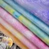 50x160 см Ткань с принтом тай-дай из искусственного кроличьего плюша для игрушек, одежды, шапок, шарфов, кукол, шитья своими руками, градиентная, гладкая, мягкая, радужная ткань