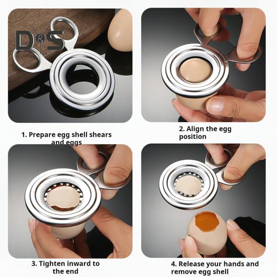 Инструмент для открывания яиц, ножницы из нержавеющей стали для резки яичной скорлупы, кухонная утварь для аккуратной выпечки