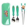 Daily Like My Buddy 2 Spoon + Fork + Chopsticks Set, Spoon + Fork + Chopsticks + Case, 01 Emerald, Korean Popular Tableware