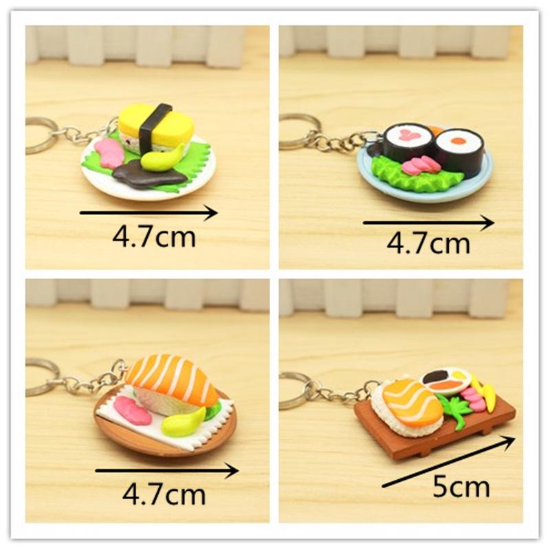 New Japanese Restaurant Sushi Salmon Simulation Food Keychain Pendant Creative Gift