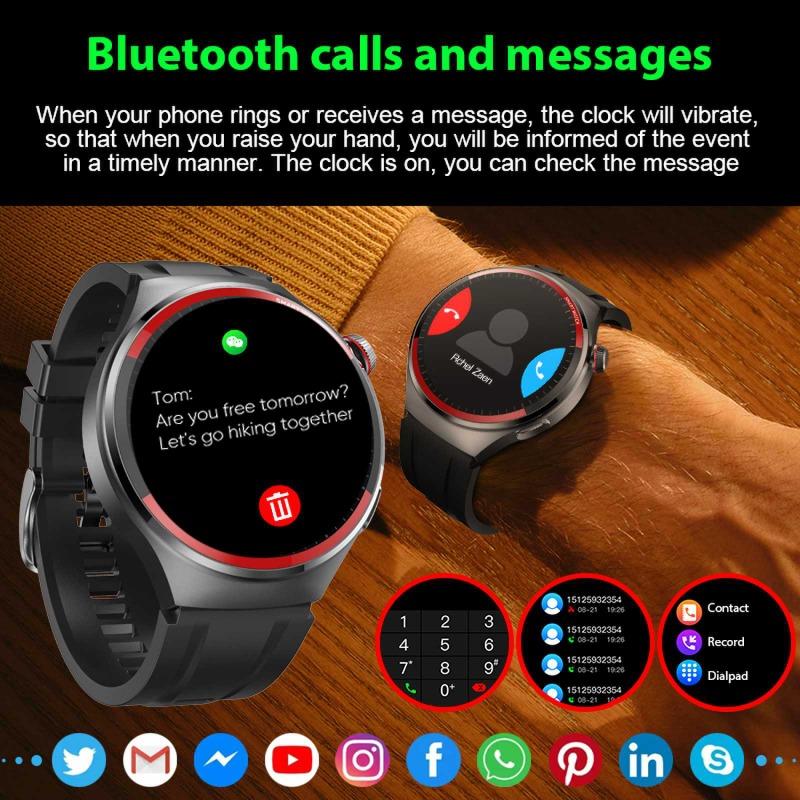 2024 Новые оригинальные часы 4 Pro, мужские деловые часы GT4, GPS, спортивный трекер, AOMLED, HD-экран, NFC, Bluetooth, умные часы с вызовом