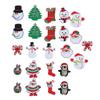 24Pcs Christmas Patches Embroidery Cloth Stickers Santa Claus Snowman DIY Ironing Patch