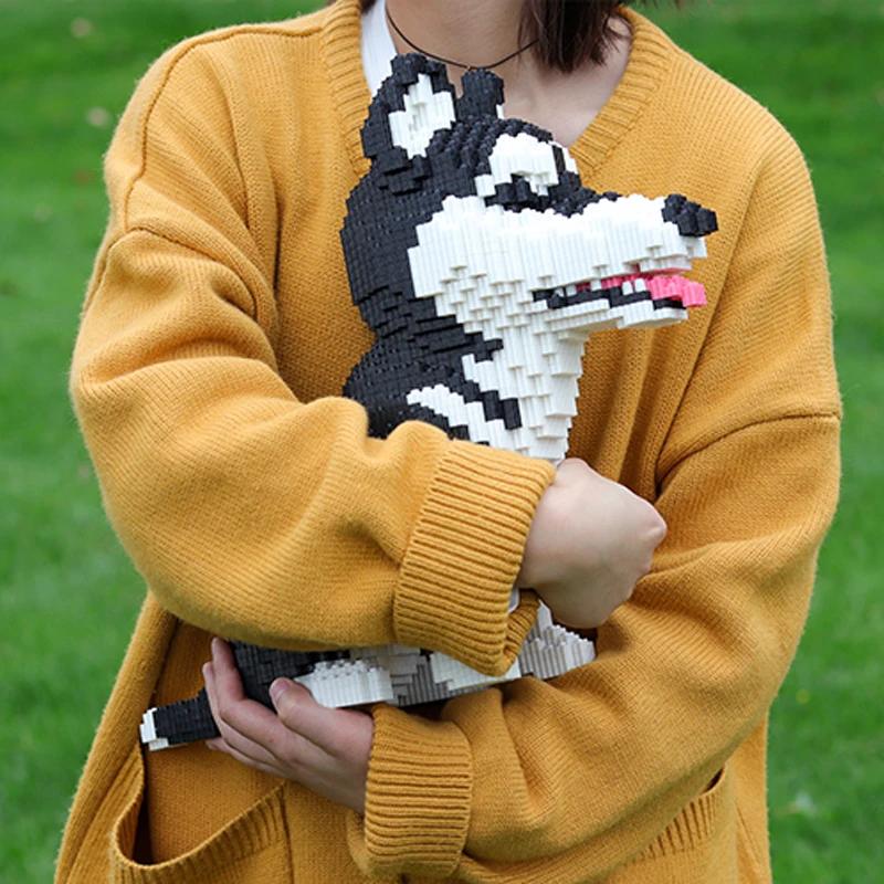 Lechuan Connection Конструктор Животные Пудель Собака Хаски Аукционные Фигурки Brinquedos для Детей Подарок Рождественский Подарок