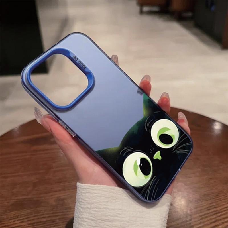 Cat Patterned Anti-drop Phone Case For Samsung S24 S23 A55 A35 Xiaomi Redmi 13C Poco C65 iPhone 15 Huawei Honor 90 Shockproof Protective Bumper Cover
