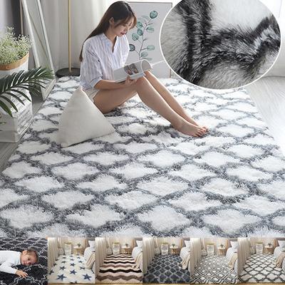 Новая мода пушистый плюшевый меховой ковер Нескользящий напольный коврик Дешевые ковры Современный декор Напольный коврик Прикроватный ковер Спальня Гостиная Ковер