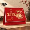Standing Paper Calendar 2025 Year of The Sheep Desk Calendar, Thickened Cardboard Triangular Base & Coil Binding Monthly Planner, Smooth Page Turning
