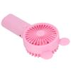Handheld Fan Plastic USB Battery Dual Drive Built In Lithium Battery Mini Desk Fan for Summer Pink