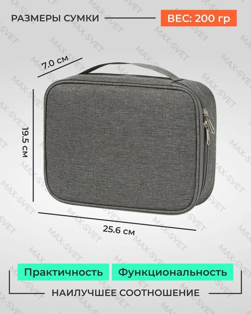 Сумка для хранения кабелей данных Мобильный блок питания Зарядный кабель Дорожная портативная сумка для хранения цифровых аксессуаров Двухслойная