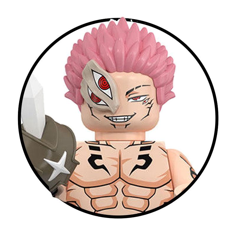 40pcs Jujutsu Kaisen Building Blocks Itadori Yuji Gojo Satoru Ryomen Mini Action Figure Accessories Christmas Gift for Kids