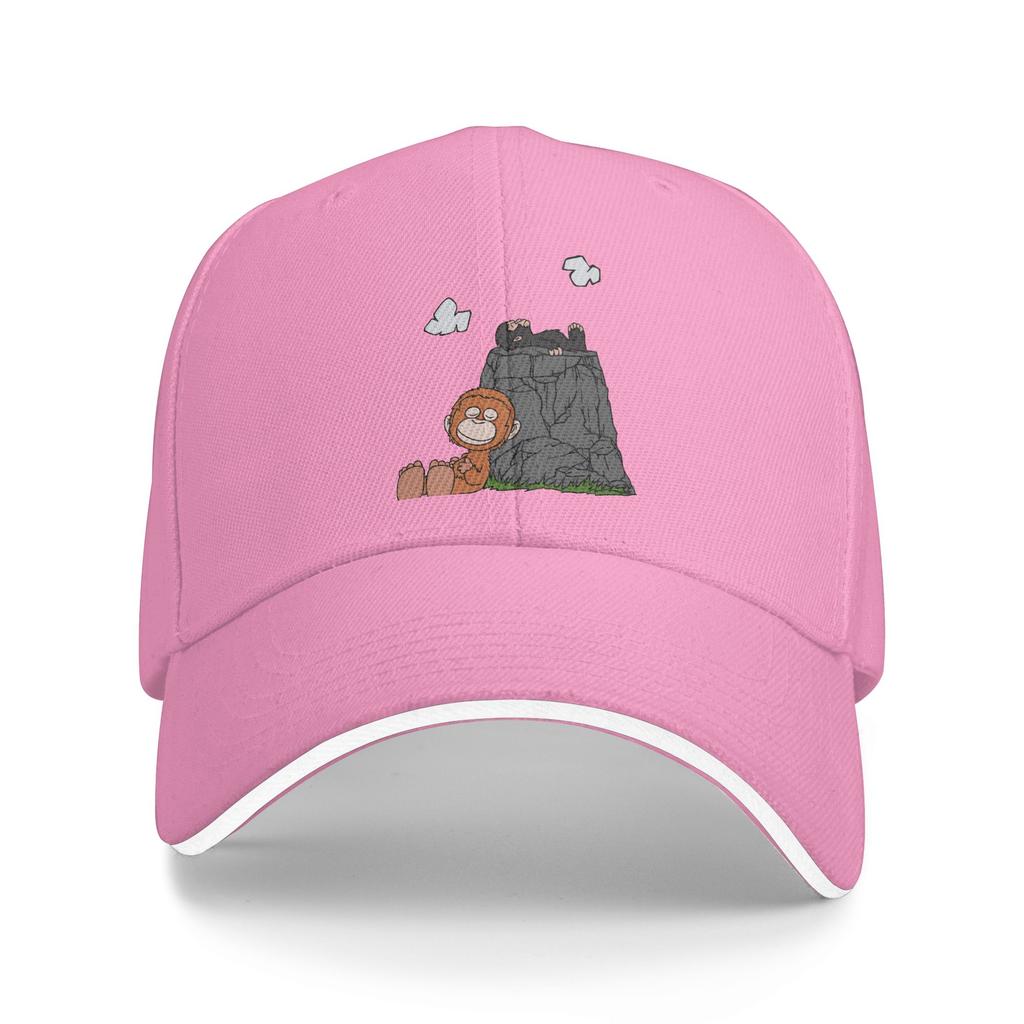 Monkey Punch Sun Baseball Cap Spring Women Unisex  Print Trucker Hat Adjustable Casual Outdoor Sport Snapback Cap