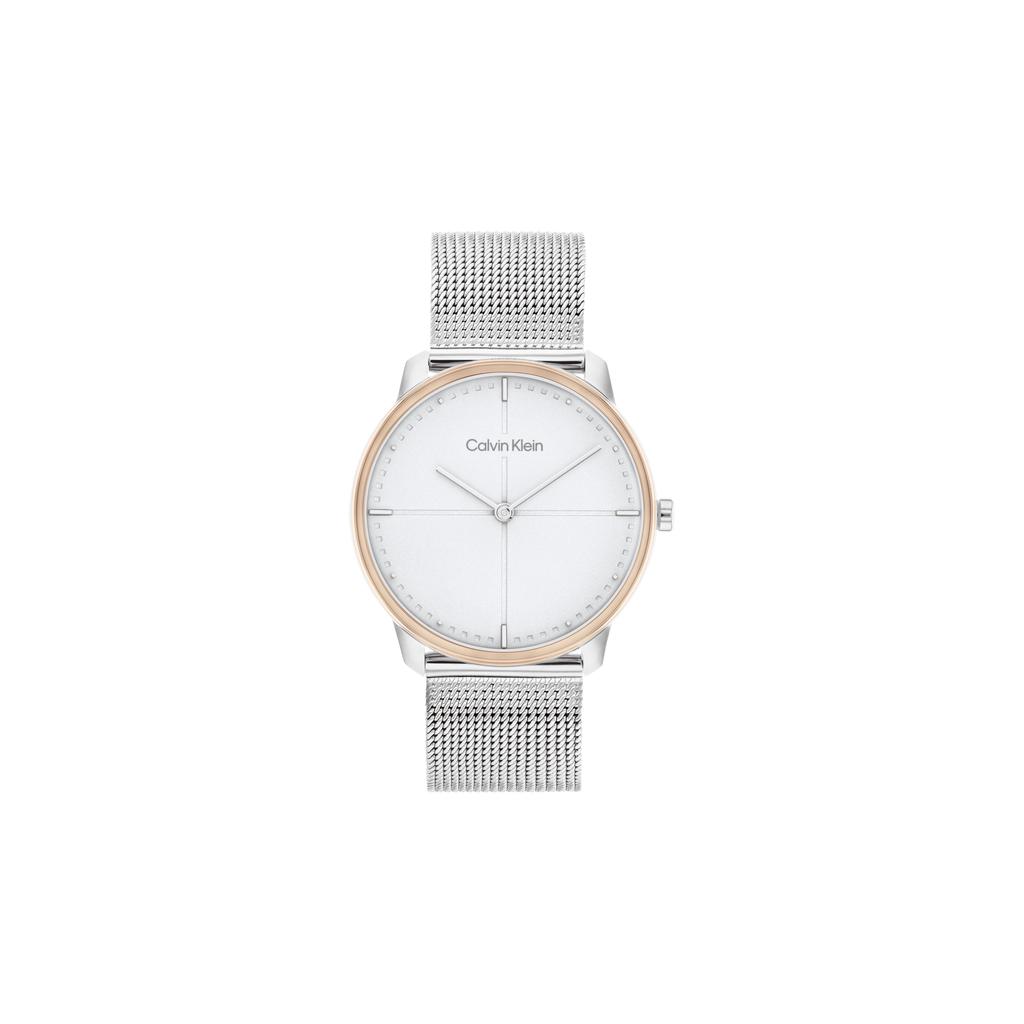 Calvin Klein Eternity Series Watch Quartz Movement Stainless Steel Bracelet White Dial Women watches Silver 25200157