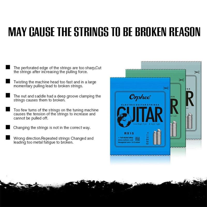 Полноразмерные струны Струны для электрогитары Полный набор калибров 9-42 10-46 11-50 GZW