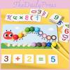 Wooden Caterpillar Counting Bead Puzzle For Child Parent Interaction