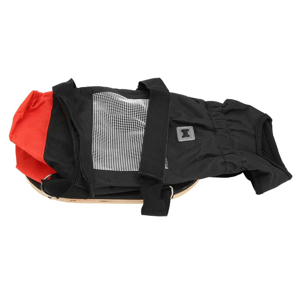 Pet Walking Scooter Multipurpose Laminated Wood Panel Elastic Band Silent Wheels Breathable Pet Wheelchair L (6.5 9kg