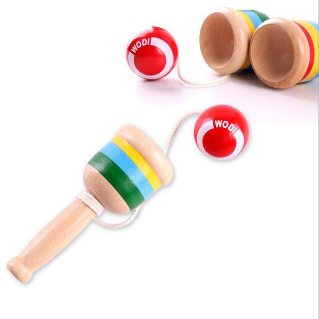 Забавный набор игрушек с чашкой мяча для детей, уличная игрушка для бросания и ловли мяча, софтбол Кендама для начинающих, детская игрушка для моторики