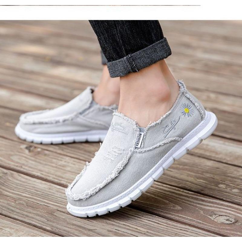 Women's Casual Shoes, Soft Washed Denim Canvas Shoes, Flower Design, Lightweight and Durable, Suitable for Casual Wear and Women's Shoes