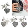 Vintage Style Butterfly Heart Keychain Lightweight Butterfly Heart Keychain With Vintage Appeal for Bags Keys Backpacks