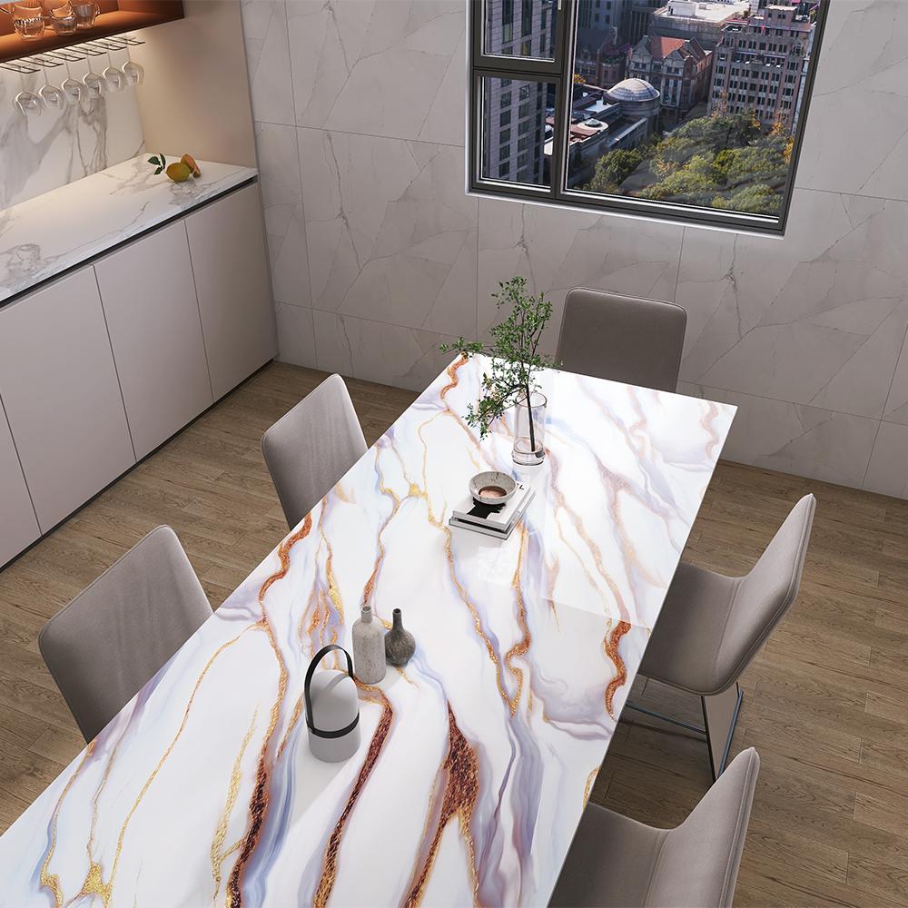 40 см кухонная плитка новые позолоченные мраморные настенные наклейки водостойкие и маслостойкие ремонтные самоклеящиеся обои для шкафа