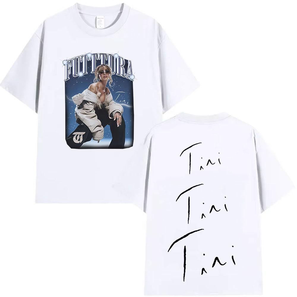 Singer TINI STOESSEL Futtura Tour New Album 2026 Graphic Tshirts Men Women Fashion Harajuku Short Sleeve Cotton Tees streetwear