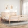 VidaXL Bed Frame with Headboard 200x200 Cm Solid Wood 3194331