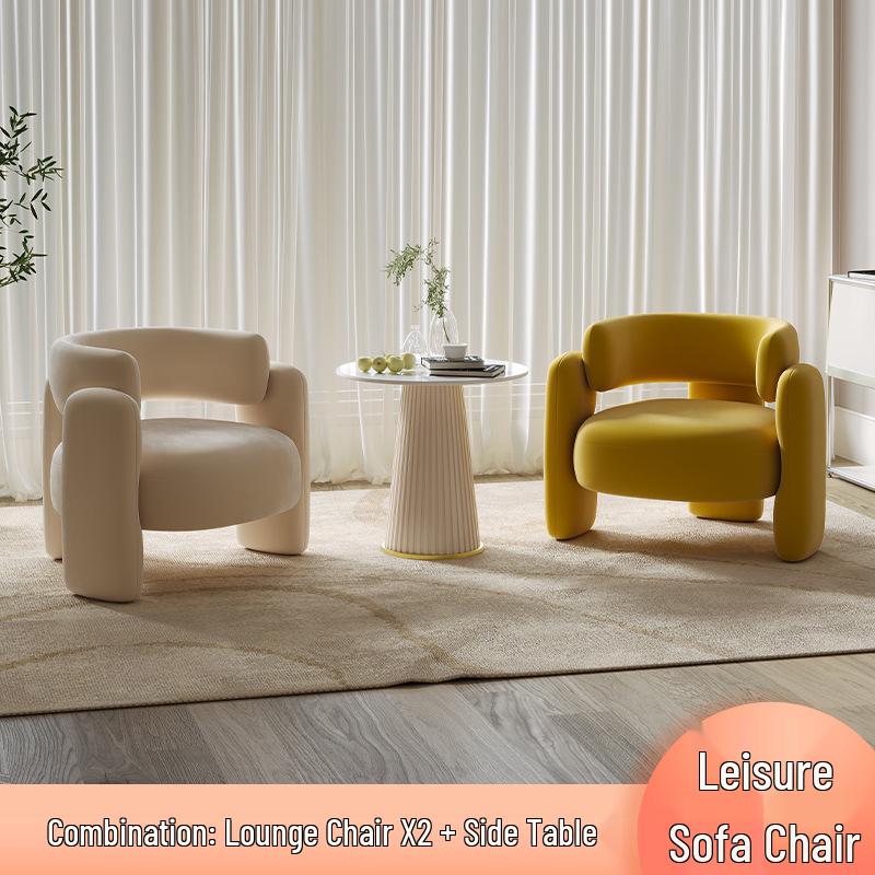 Elegant Single Sofa Chair Set for Balcony, Hotel, or Salon Lounge