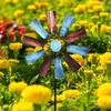 Metal Yard Windmill Decoration Vintage Waterproof Garden Wind Spinners Patio Ornament for Yard Garden Patio Lawn Outdoor