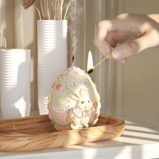 Пасхальное Яйцо Кролик Силиконовая Форма DIY Безликий Кролик Форма для Изделий из Смолы Гипса Гибкая Многоразовая Форма для Свечей для Праздника