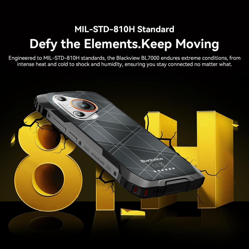 Blackview BL7000 5G 8GB 256GB Android 15 Rugged Smartphone 6.78 Inch 120HZ Mobile Phone 7500mAh
