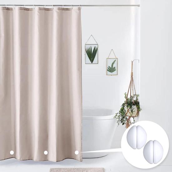 2Pairs Shower Curtain Magnets Strong Magnetic Rust-Proof Heavy-Duty Never Break or Fall Off Shower Curtain Holders