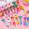 Cute Retractable Round Ballpoint Pens,  Stick Construction Type, Plastic Material, for School and Office Supplies