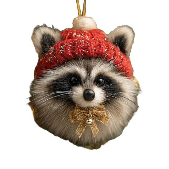 Forest Animal Acorn Ornaments Acrylic Pine Cone Animal Christmas Tree Decoration Rustic Nature-Themed Home Decor for Animal Lovers