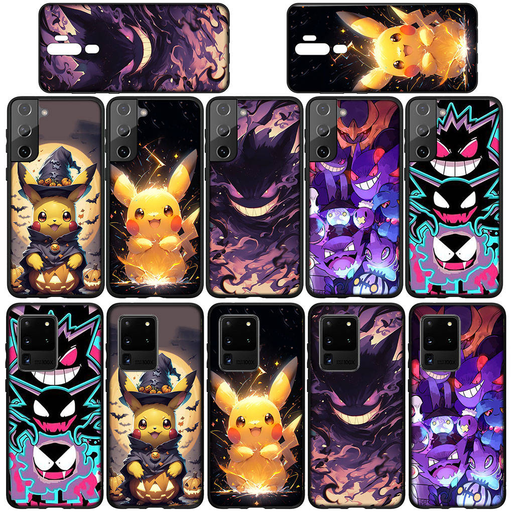 Для iPhone 16 15 Xiaomi Redmi Note 14 13 12 11 Pro Max X 8 9 16e Samsung Galaxy S25 S24 S23 Moto OPPO Huawei GO Gengar Pokemon Pikachu милый чехол для телефона