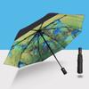Fully Automatic Umbrella Female Automatic Umbrella Men's Women Windproof Uv Resistant Beach Girl Parasol Folding Parasol