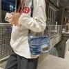Джинсовая сумка для мобильного телефона с надписью, на плечо, кроссбоди