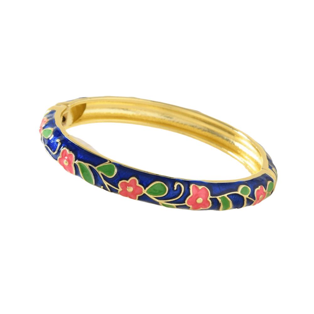 Zinc Zinc Zinc Alloy Enamel Bracelet Floral Motifs Flower Texture Bracelet Dropped Glaze Bracelet African