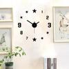 1 шт. 40 см Black Star Mute DIY часы, для гостиной, спальни, настенные часы для рабочего стола, предметы интерьера