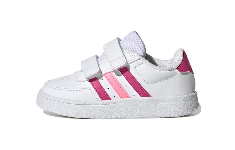 adidas Neo Breaknet 2.0 Нескользящие Устойчивые к истиранию Низкие детские кроссовки для малышей Белый Розовый Младенец и малыш hp8973