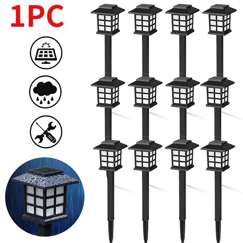1 шт. квадратные светодиодные солнечные фонари для газона, уличная солнечная лампа, украшение для сада, двора, патио
