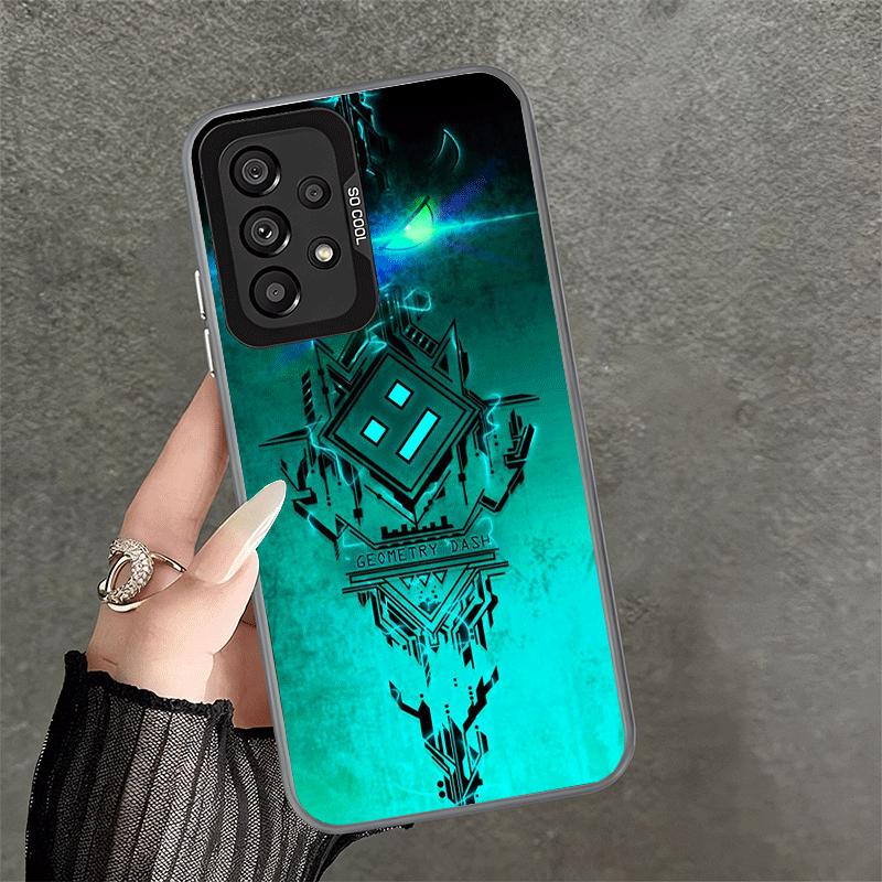 Geometry Dash Game Soft Phone Case for Samsung A17 A16 A15 A14 A13 A57 A56 A55 A54 A53 A37 A36 A35 A34 A33 A26 A25 A24 A23 A52