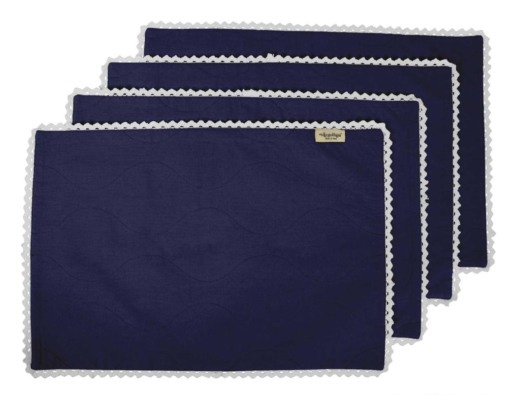 Vargottam Черный домашний декор хлопок гибкая двусторонняя ткань белые кружевные салфетки столовые коврики-набор из