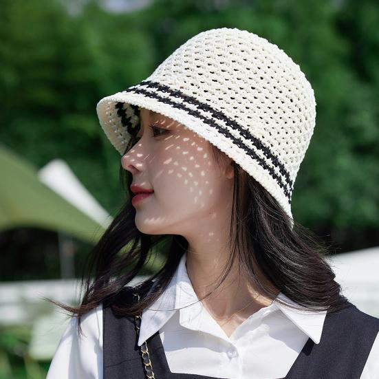 Декоративная круглая стильная женская шляпа от солнца с короткими полями и защитой от ультрафиолета, летняя