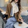 Women Scarf Patchwork Color Soft Comfortable Wrap Around Design Winter Scarf Neck Care Fashion Accessories
