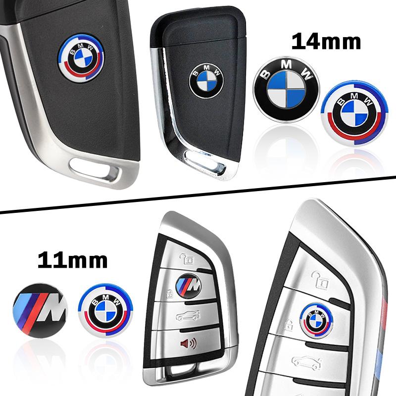 kfwhl7 11mm 14mm Aluminum Car Remote Key Emblem Sticker Auto Accessories For BMW M Power I3 G08 F15 F16 G20 E34 F94 F95 G30 G11 G12 E36
