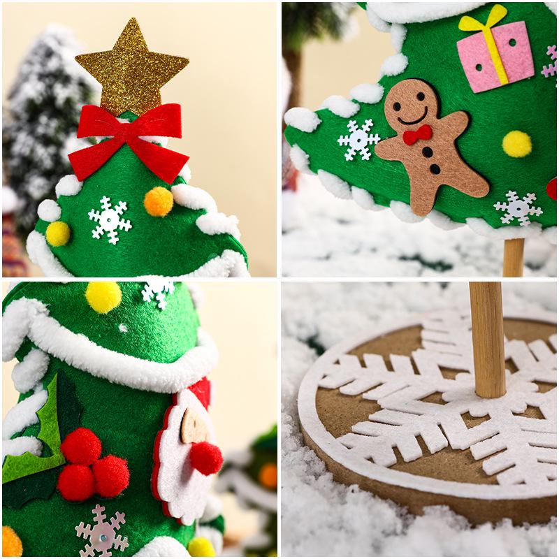 Handmade DIY Christmas Tree Decoration Kit for Kids - Tabletop Ornament Craft Set